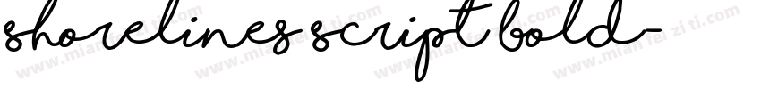 Shorelines Script Bold字体转换